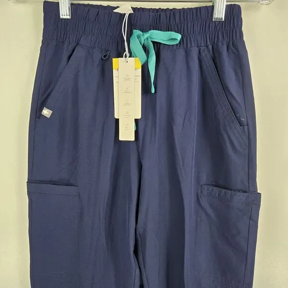 Figs XXS Saumer High Waisted Fionlite Jogger Scrub Pants Blue 840247471559 NWT - Picture 2 of 9